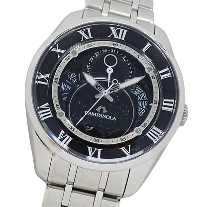 CITIZEN シチズン カンパノラ 天彩星 あまいろほし BU0020-71E メンズ 腕時計 ムーンフェイズ エコドライブ ステンレス SS ブラック 磨き済み 【中古】