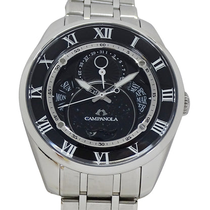 CITIZEN シチズン カンパノラ 天彩星 あまいろほし BU0020-71E メンズ 腕時計 ムーンフェイズ エコドライブ ステンレス SS ブラック 磨き済み 【中古】