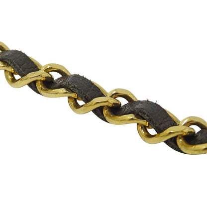 CHANEL シャネル チェーンベルト ブラック ゴールド レザー レディース 【中古】