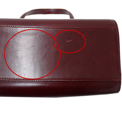 Cartier カルティエ パンテール ハンドバッグ ボルドー パテントレザー レディース 【中古】