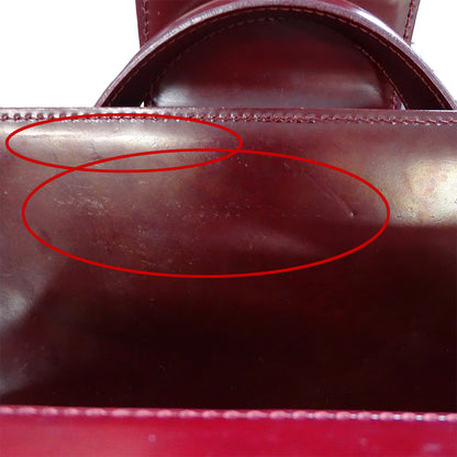 Cartier カルティエ パンテール ハンドバッグ ボルドー パテントレザー レディース 【中古】