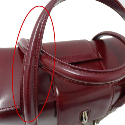 Cartier カルティエ パンテール ハンドバッグ ボルドー パテントレザー レディース 【中古】