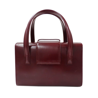 Cartier カルティエ パンテール ハンドバッグ ボルドー パテントレザー レディース 【中古】