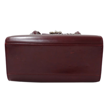 Cartier カルティエ パンテール ハンドバッグ ボルドー パテントレザー レディース 【中古】