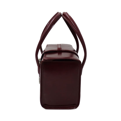 Cartier カルティエ パンテール ハンドバッグ ボルドー パテントレザー レディース 【中古】