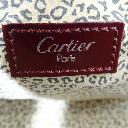 Cartier カルティエ パンテール ハンドバッグ ボルドー パテントレザー レディース 【中古】