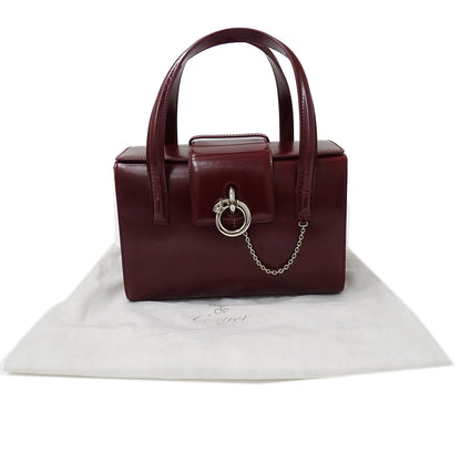 Cartier カルティエ パンテール ハンドバッグ ボルドー パテントレザー レディース 【中古】