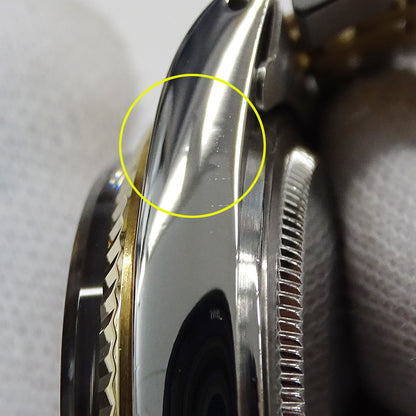 ROLEX ロレックス デイトジャスト 16013 88番台 メンズ 腕時計 自動巻き AT SS YG ブラック OH･磨き済み【中古】