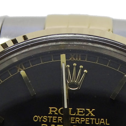 ROLEX ロレックス デイトジャスト 16013 88番台 メンズ 腕時計 自動巻き AT SS YG ブラック OH･磨き済み【中古】