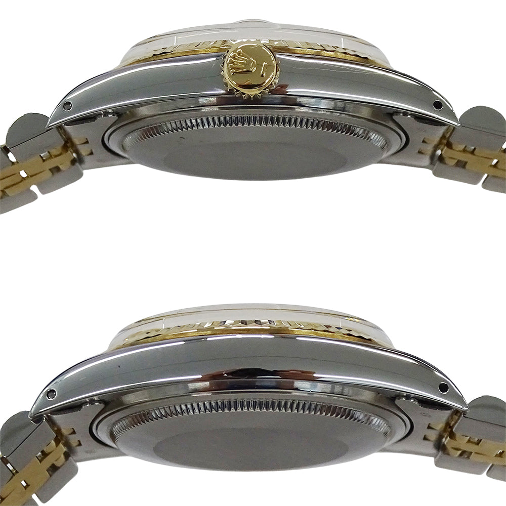 ROLEX ロレックス デイトジャスト 16013 88番台 メンズ 腕時計 自動巻き AT SS YG ブラック OH･磨き済み【中古】