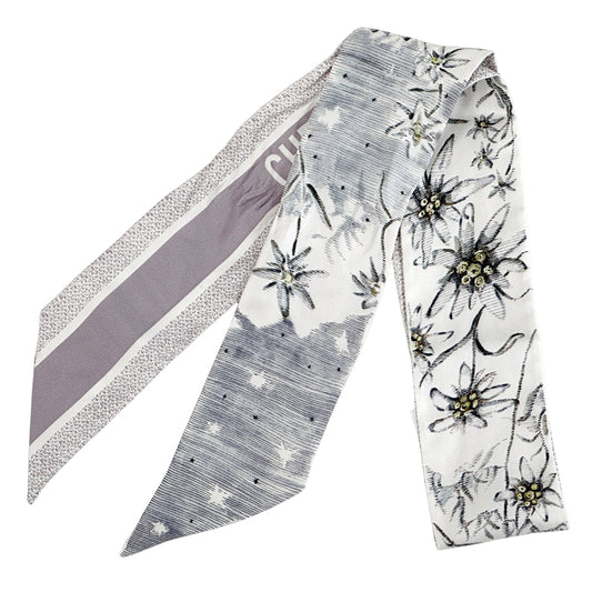 Dior ディオール スカーフ ミッツァ パープル ブルー シルク レディース 【中古】