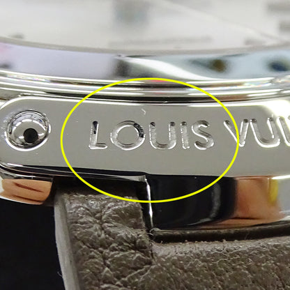 LOUIS VUITTON ルイ・ヴィトン フィフティーファイブ Q6G20 メンズ 腕時計 自動巻き AT ステンレス SS レザー 磨き済み 【中古】