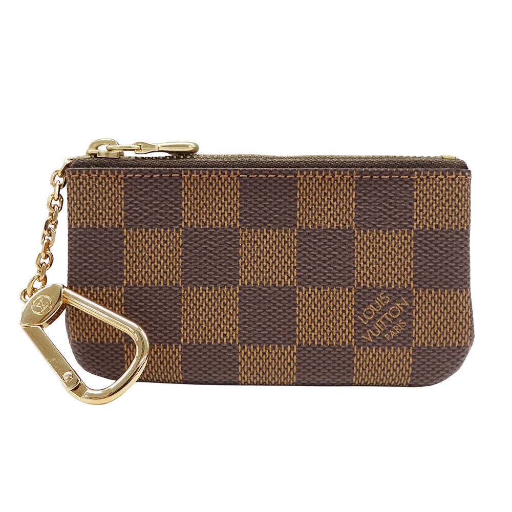 LOUIS VUITTON ルイ・ヴィトン カードキーケース ポシェット･クレ コインケース ダミエ エベヌ ブラウン N62658 ダミエキャンバス レディース メンズ 【中古】