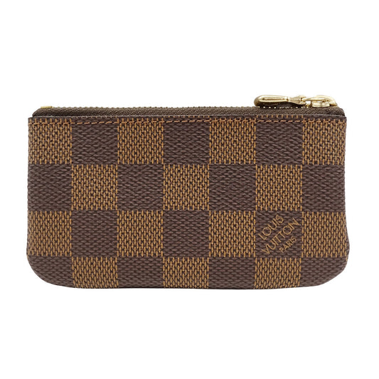 LOUIS VUITTON ルイ・ヴィトン カードキーケース ポシェット･クレ コインケース ダミエ エベヌ ブラウン N62658 ダミエキャンバス レディース メンズ 【中古】
