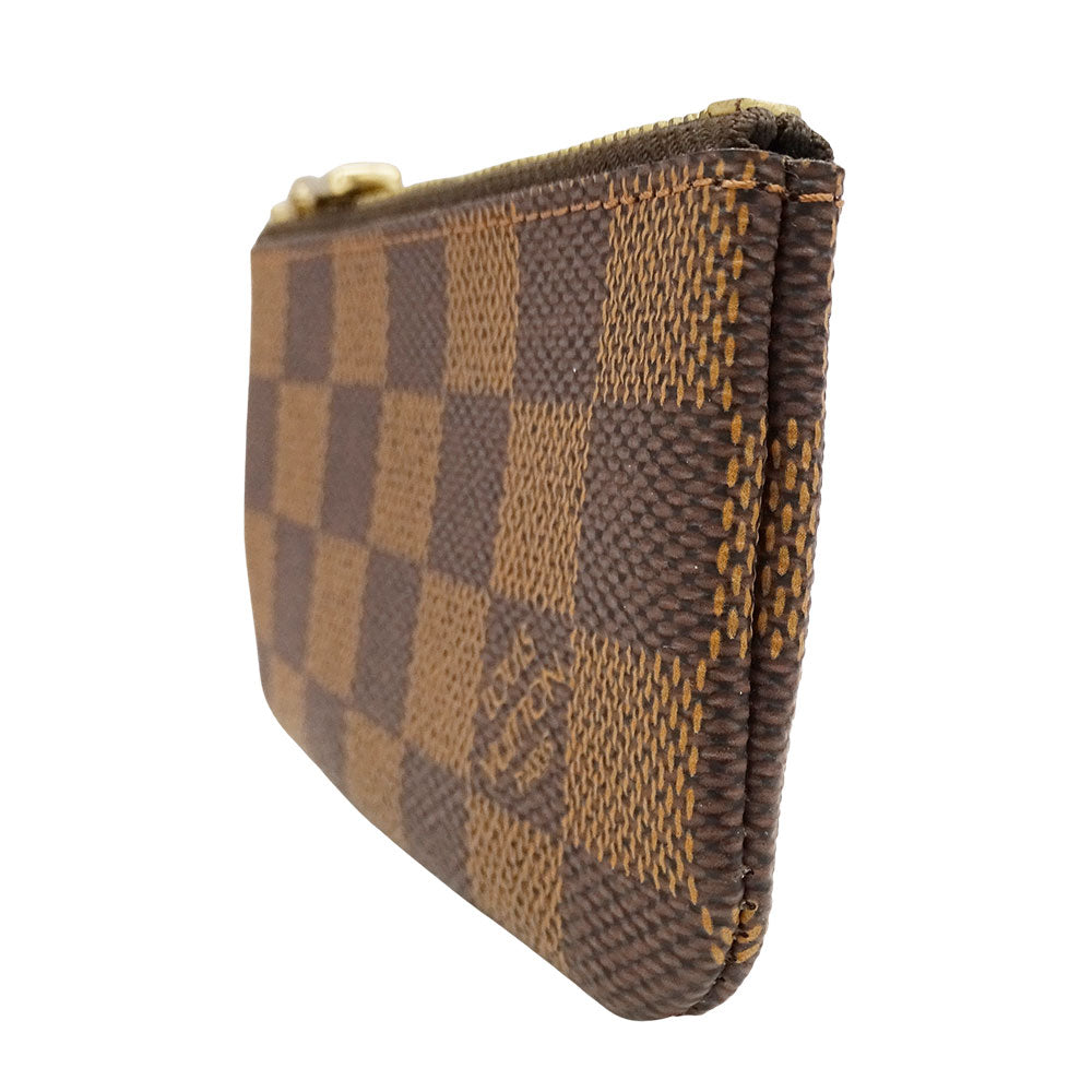 LOUIS VUITTON ルイ・ヴィトン カードキーケース ポシェット･クレ コインケース ダミエ エベヌ ブラウン N62658 ダミエキャンバス レディース メンズ 【中古】