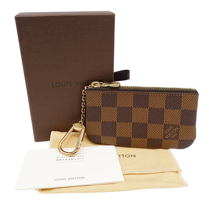 LOUIS VUITTON ルイ・ヴィトン カードキーケース ポシェット･クレ コインケース ダミエ エベヌ ブラウン N62658 ダミエキャンバス レディース メンズ 【中古】