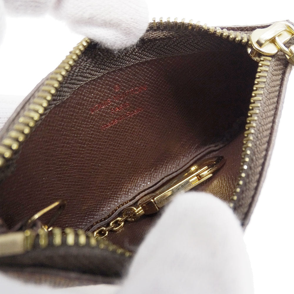 LOUIS VUITTON ルイ・ヴィトン カードキーケース ポシェット･クレ コインケース ダミエ エベヌ ブラウン N62658 ダミエキャンバス レディース メンズ 【中古】