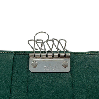 GUCCI グッチ キーケース シマ グリーン 150402 レザー メンズ 【中古】