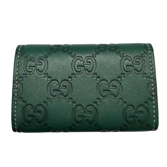 GUCCI グッチ キーケース シマ グリーン 150402 レザー メンズ 【中古】