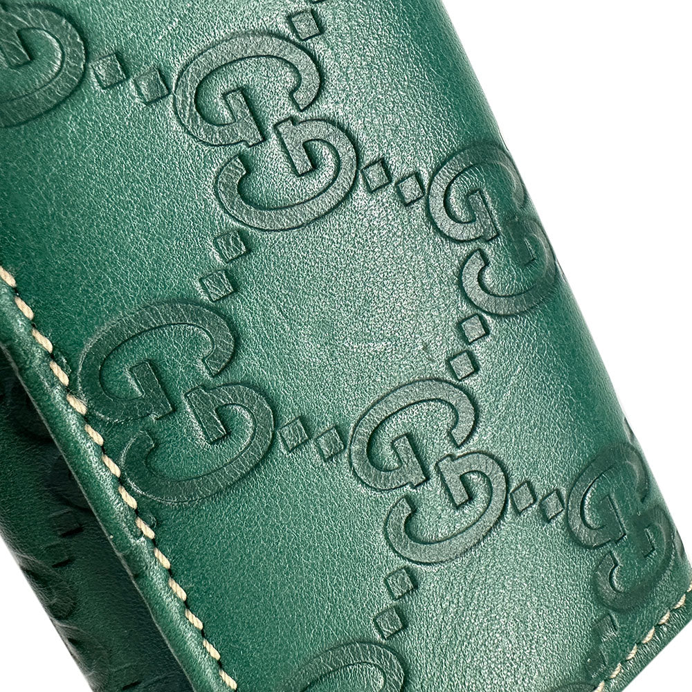 GUCCI グッチ キーケース シマ グリーン 150402 レザー メンズ 【中古】