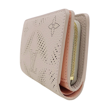 LOUIS VUITTON ルイ・ヴィトン ポルトフォイユ・クレア 二つ折り財布 マヒナ ブルームグレー M13470 モノグラムマヒナ レディース 【中古】