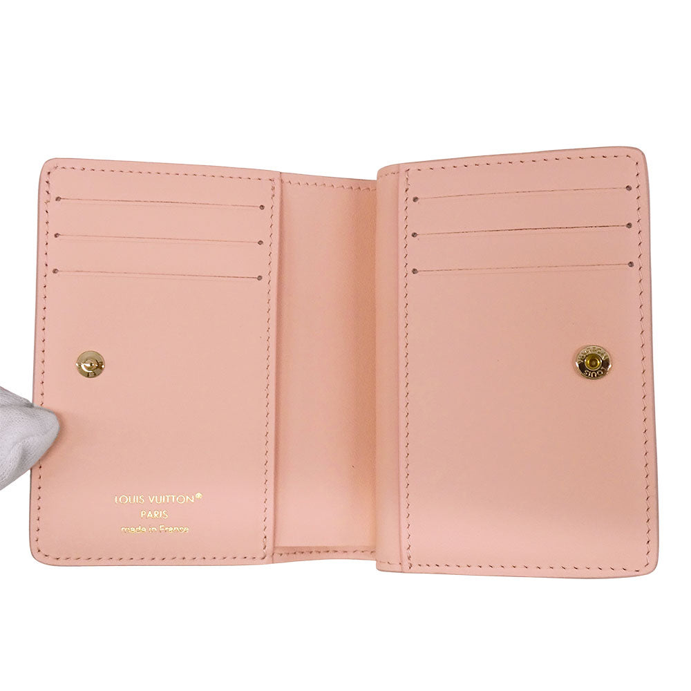 LOUIS VUITTON ルイ・ヴィトン ポルトフォイユ・クレア 二つ折り財布 マヒナ ブルームグレー M13470 モノグラムマヒナ レディース 【中古】