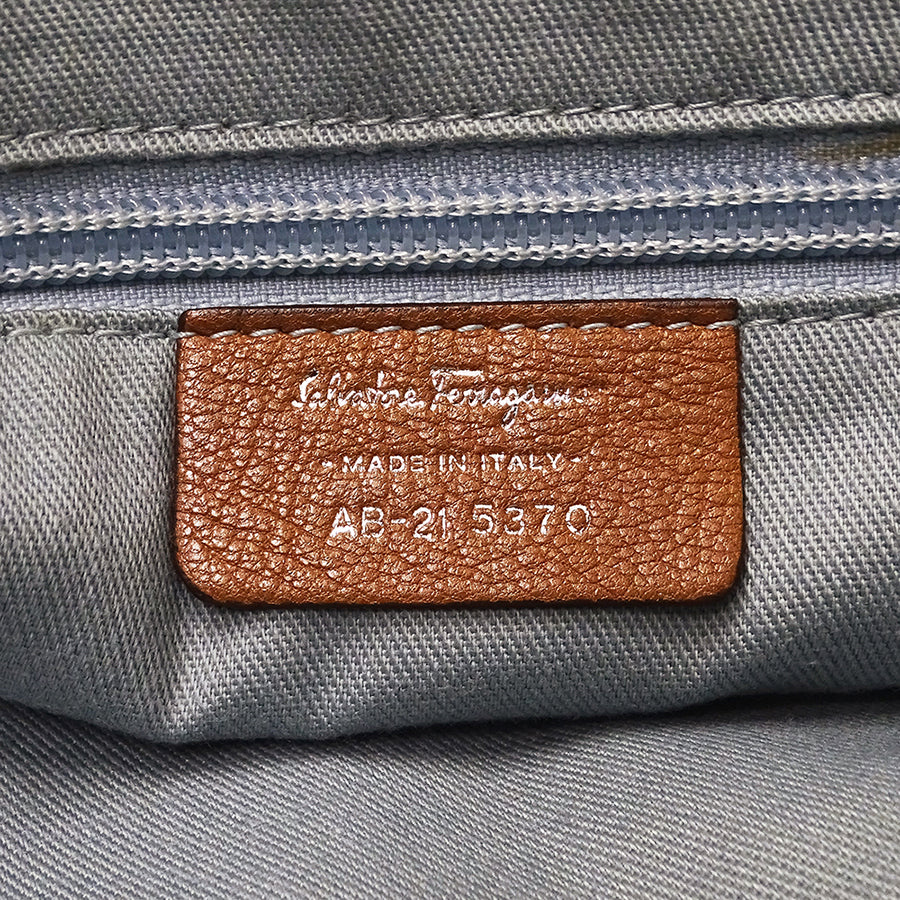 Ferragamo フェラガモ ショルダーバッグ ガンチーニ ブラウン レザー レディース 【中古】