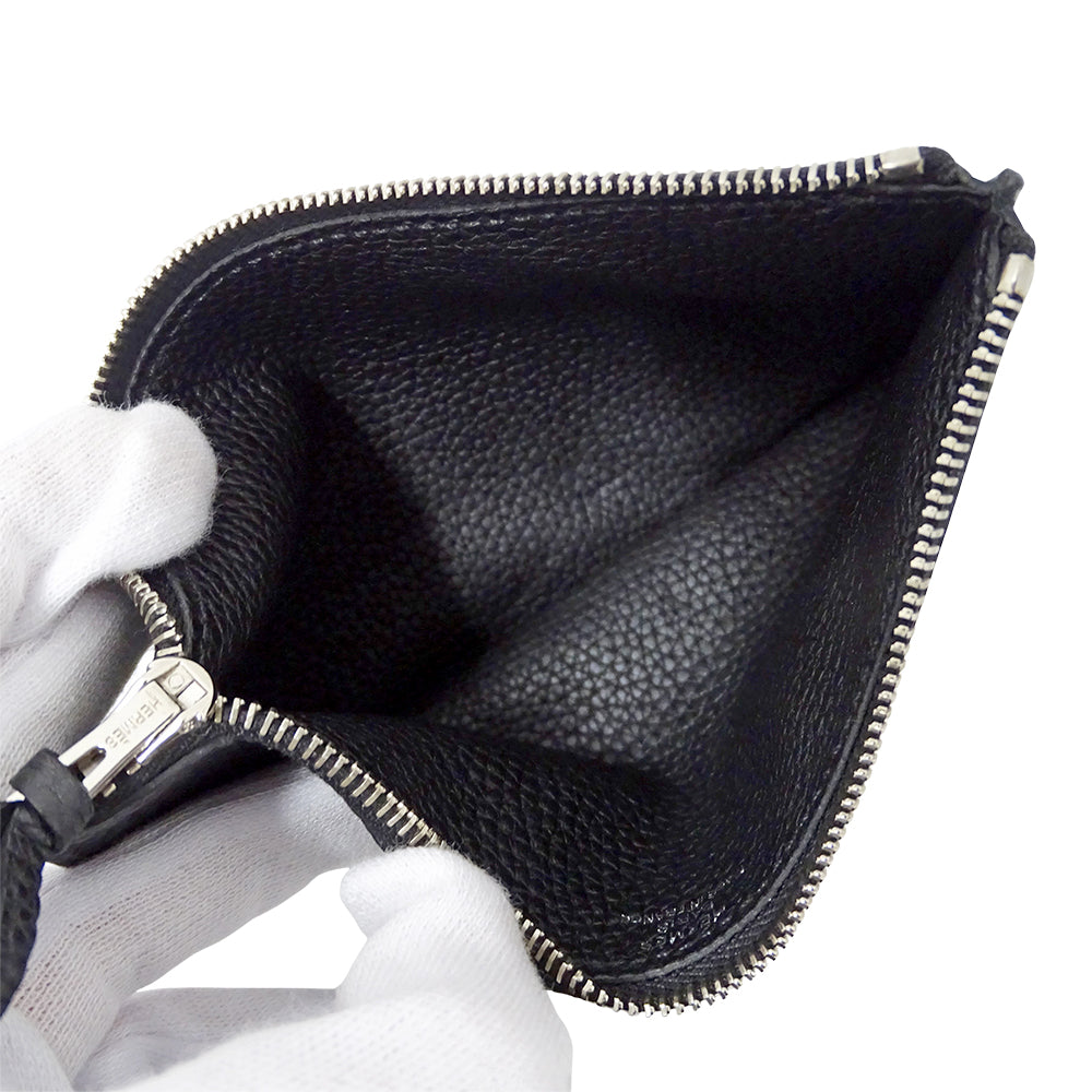 HERMES エルメス ドゴン GM 長財布 ブラック シルバー金具 トゴ レディース メンズ 【中古】