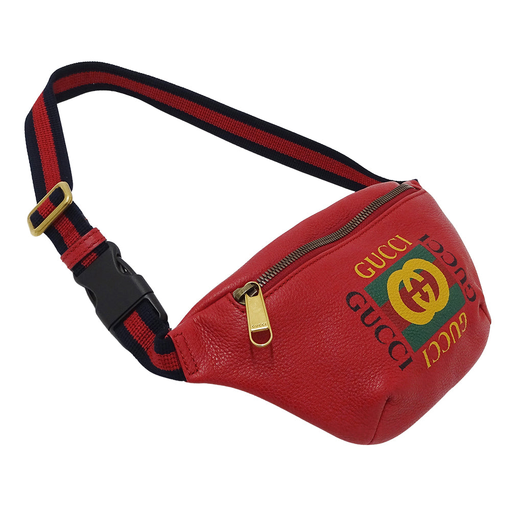 GUCCI グッチ ボディ・ウエストバッグ シェリー レッド 527792 レザー レディース メンズ 【中古】