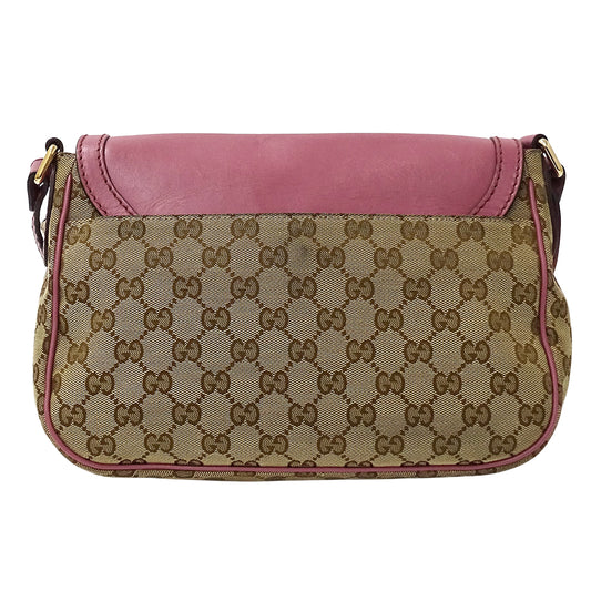 GUCCI グッチ ショルダーバッグ ピンク ベージュ 308452 GGキャンバス レディース 【中古】