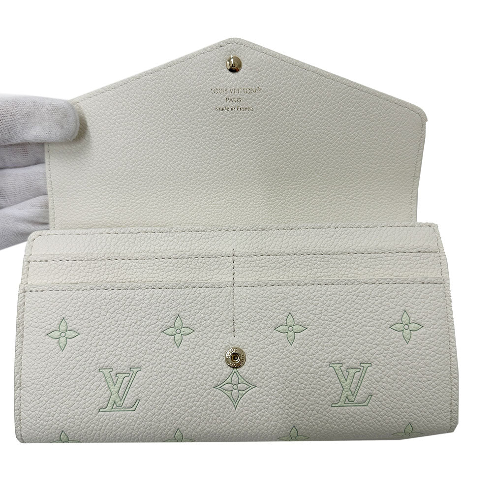 LOUIS VUITTON ルイ・ヴィトン ポルトフォイユ サラ スィート エスケープ 長財布 モノグラム アンプラント ミルキーホワイト M27740 モノグラムアンプラント レディース 【中古】