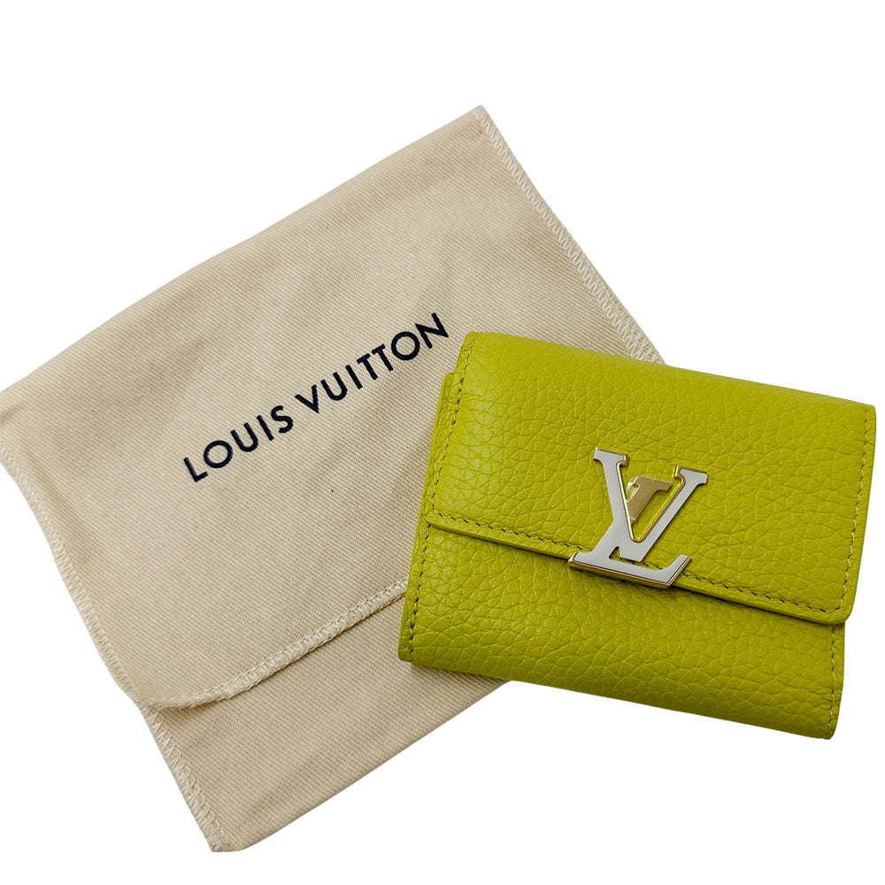 LOUIS VUITTON ルイ・ヴィトン トリヨン ポルトフォイユカプシーヌ XS 三つ折り財布 セドラ M81230 レザー レディース 【中古】