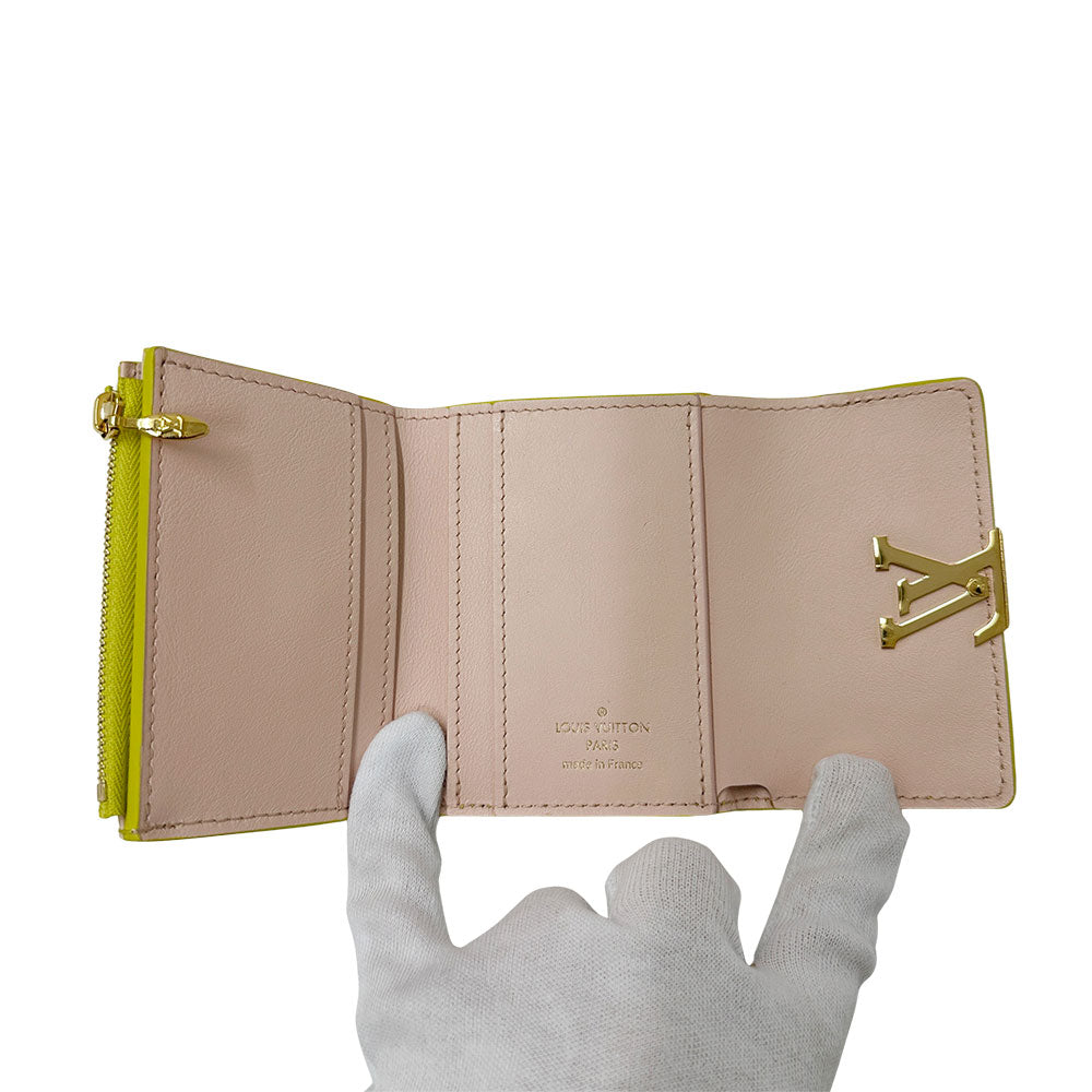 LOUIS VUITTON ルイ・ヴィトン トリヨン ポルトフォイユカプシーヌ XS 三つ折り財布 セドラ M81230 レザー レディース 【中古】
