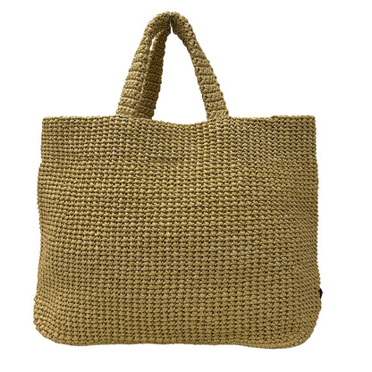 PRADA プラダ ラフィア ナチュラル トートバッグ イエロー 1BG392 ラフィア レディース 【中古】