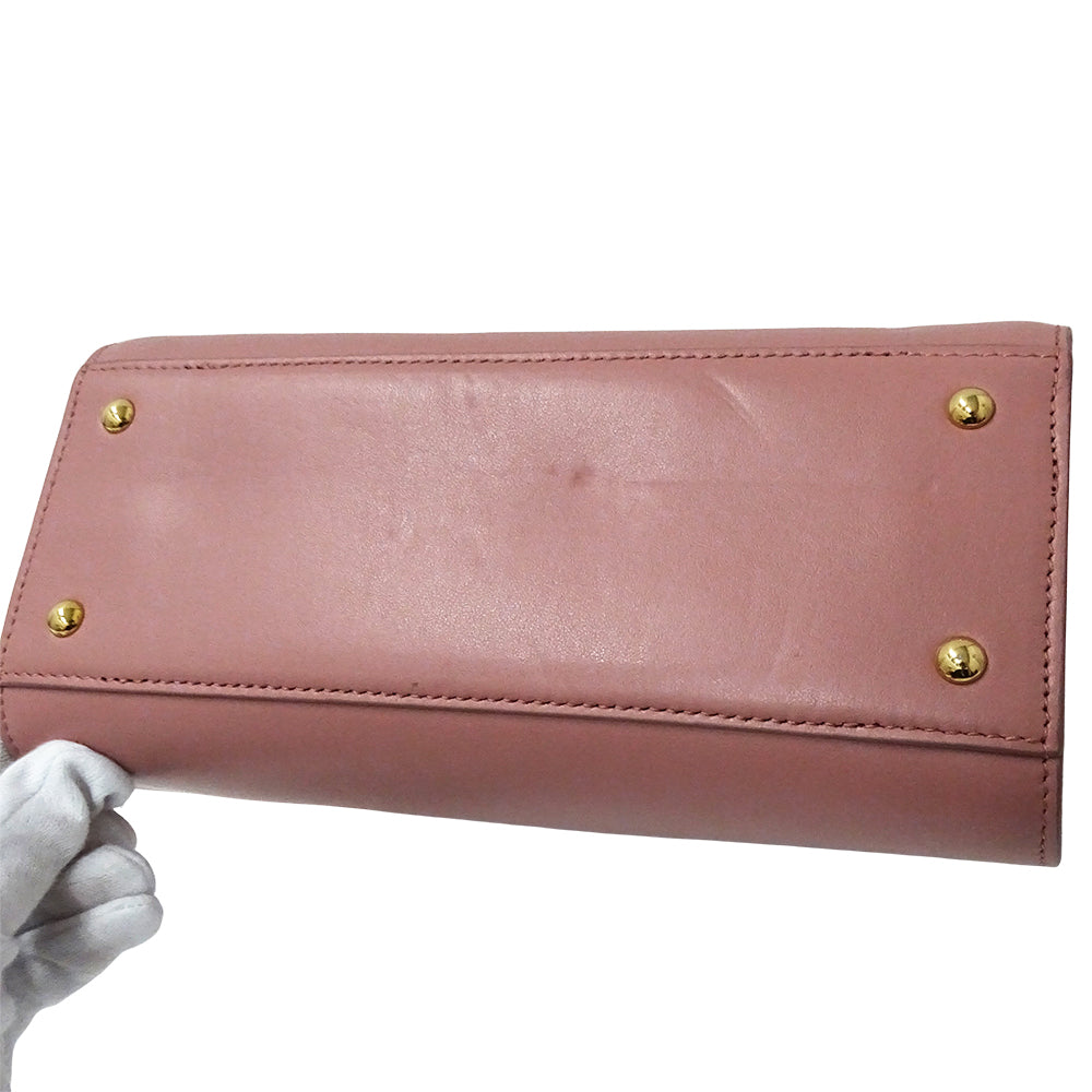 Ferragamo フェラガモ 2wayバッグ ガンチーニ ピンク レザー レディース 【中古】