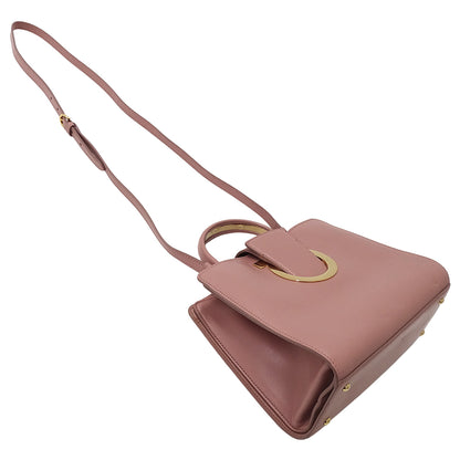 Ferragamo フェラガモ 2wayバッグ ガンチーニ ピンク レザー レディース 【中古】