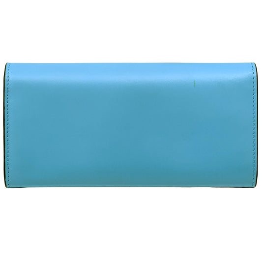 FENDI フェンディ 長財布 ブルー レザー レディース メンズ 【中古】