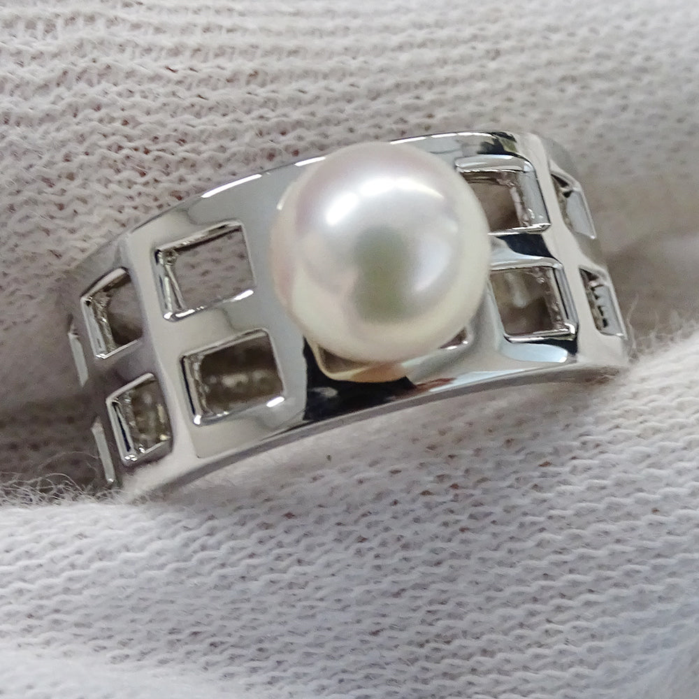 MIKIMOTO ミキモト リング 指輪 PT950 パール プラチナ レディース 【中古】