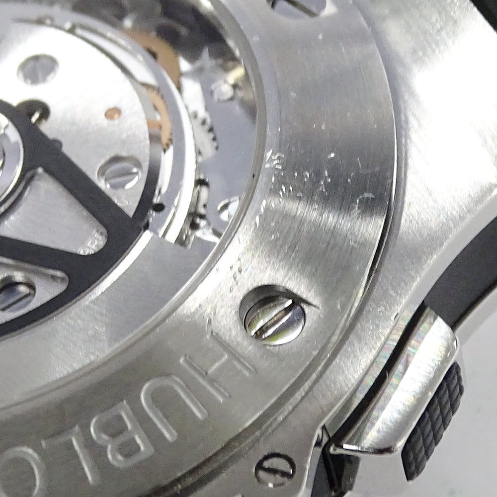 HUBLOT ウブロ ビッグバン 301.SX.130.RX メンズ 腕時計 クロノグラフ デイト 自動巻き AT ステンレス SS ラバー 磨き済み 【中古】