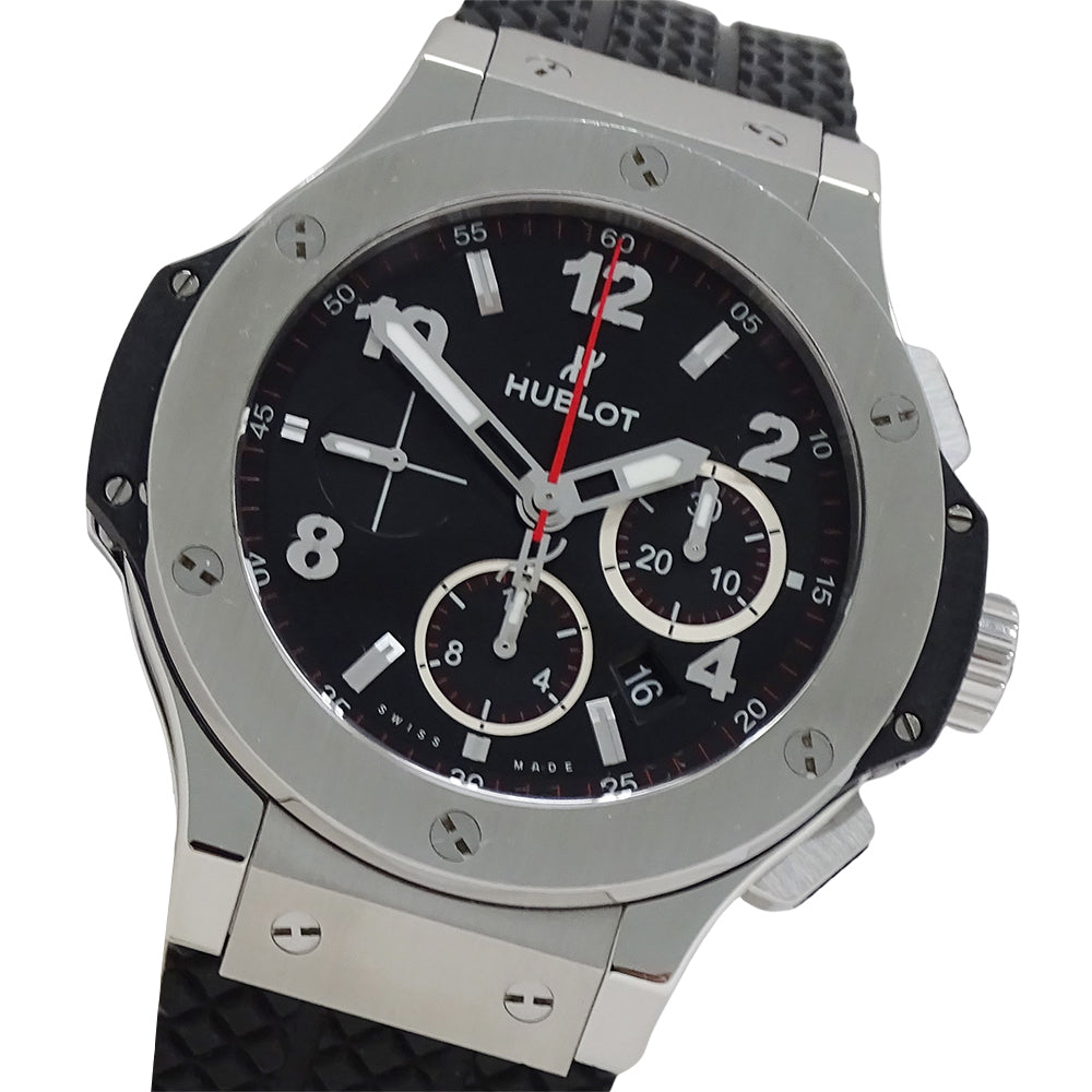 HUBLOT ウブロ ビッグバン 301.SX.130.RX メンズ 腕時計 クロノグラフ デイト 自動巻き AT ステンレス SS ラバー 磨き済み 【中古】