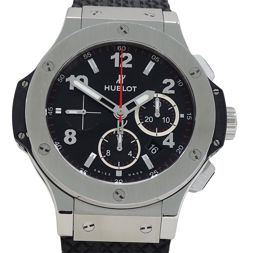 HUBLOT ウブロ ビッグバン 301.SX.130.RX メンズ 腕時計 クロノグラフ デイト 自動巻き AT ステンレス SS ラバー 磨き済み 【中古】