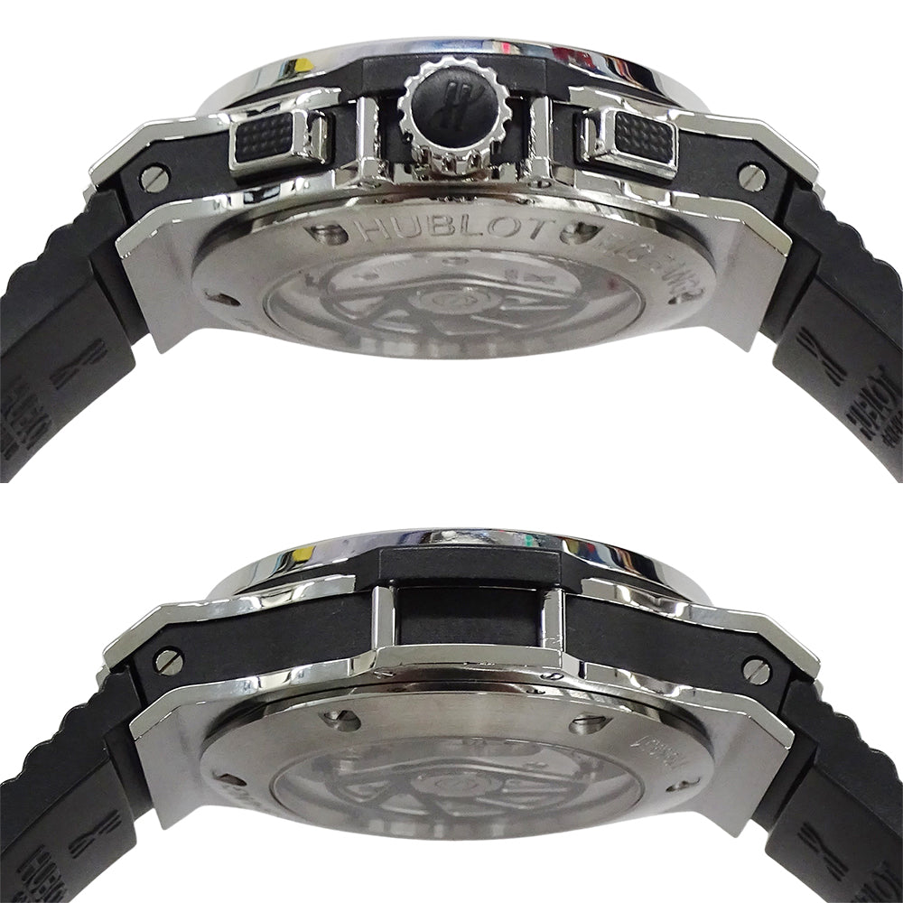 HUBLOT ウブロ ビッグバン 301.SX.130.RX メンズ 腕時計 クロノグラフ デイト 自動巻き AT ステンレス SS ラバー 磨き済み 【中古】
