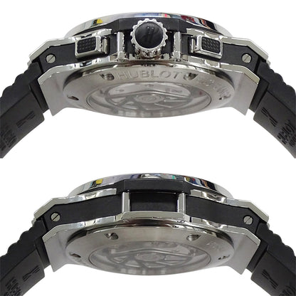 HUBLOT ウブロ ビッグバン 301.SX.130.RX メンズ 腕時計 クロノグラフ デイト 自動巻き AT ステンレス SS ラバー 磨き済み 【中古】