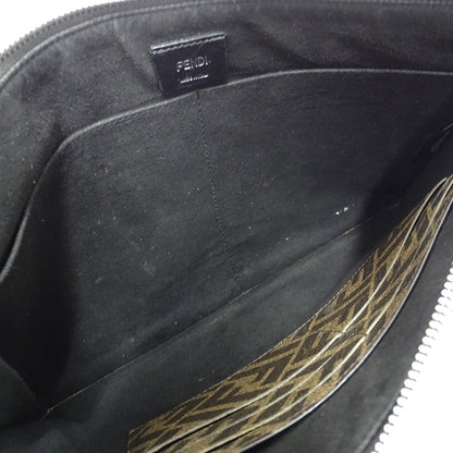 FENDI フェンディ クラッチ・セカンドバッグ ズッカ ブラウン イエロー 7N0126 PVC メンズ 【中古】