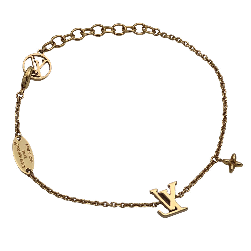 LOUIS VUITTON ルイ・ヴィトン ブレスレット LVアイコニック ブレスレット メタル ゴールド レディース M00587 【中古】