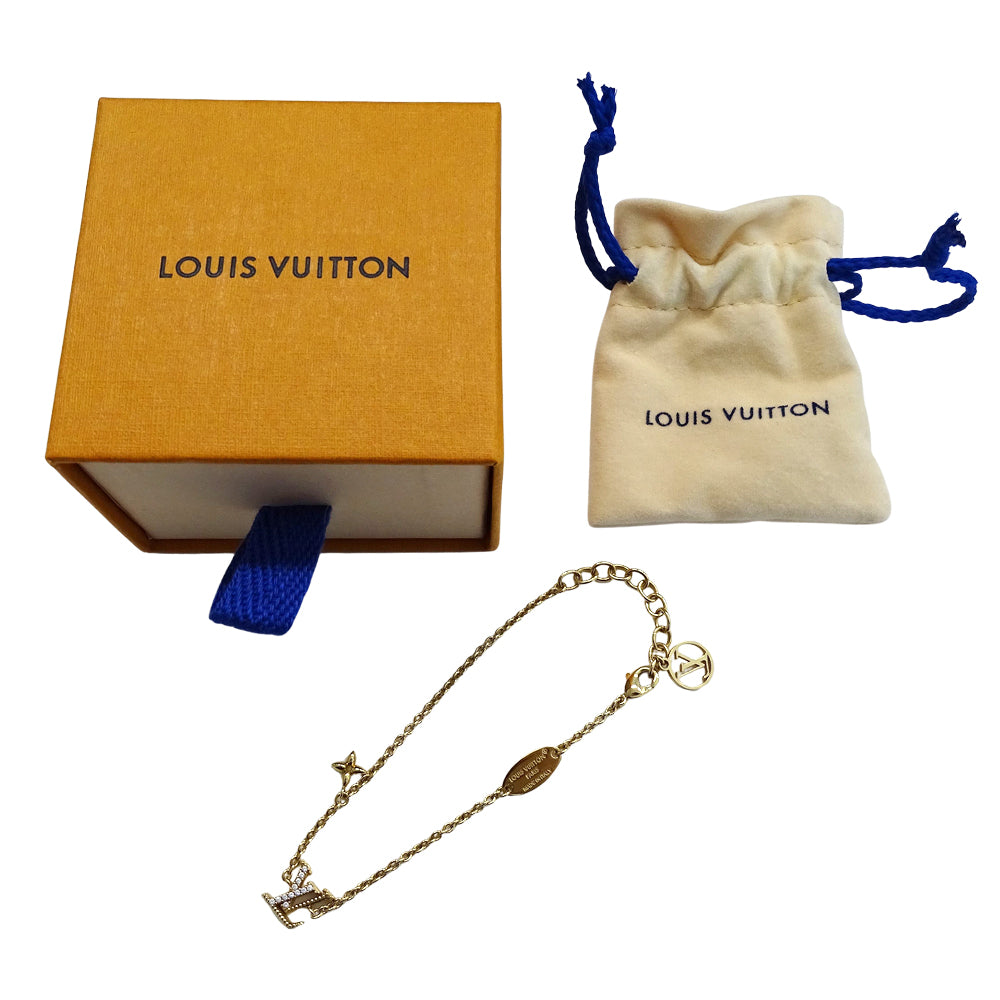 LOUIS VUITTON ルイ・ヴィトン ブレスレット LVアイコニック ブレスレット メタル ゴールド レディース M00587 【中古】