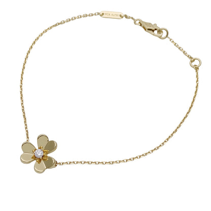 Van Cleef & Arpels ヴァンクリーフ＆アーペル フリヴォル ミニ ブレスレット 750YG イエローゴールド ダイヤモンド レディース 磨き済み 【中古】