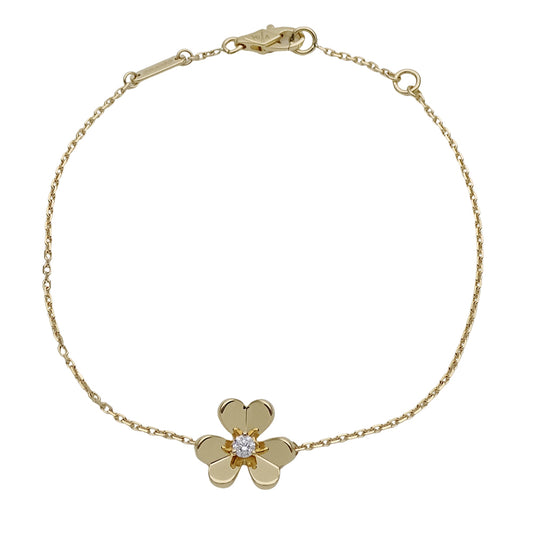 Van Cleef & Arpels ヴァンクリーフ＆アーペル フリヴォル ミニ ブレスレット 750YG イエローゴールド ダイヤモンド レディース 磨き済み 【中古】