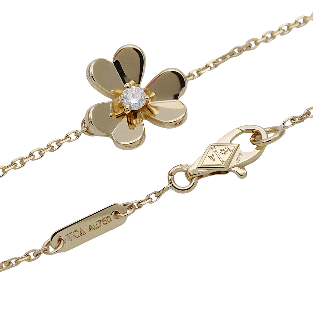 Van Cleef & Arpels ヴァンクリーフ＆アーペル フリヴォル ミニ ブレスレット 750YG イエローゴールド ダイヤモンド レディース 磨き済み 【中古】