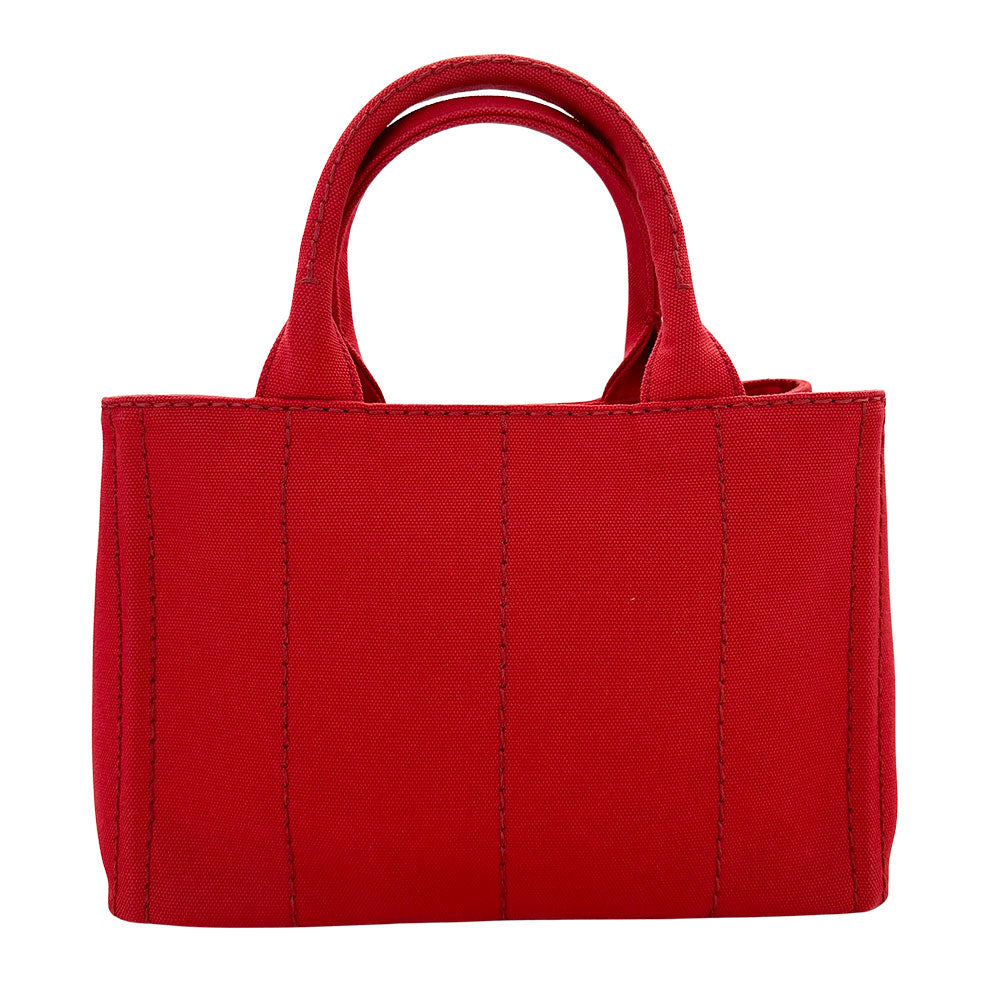 PRADA プラダ カナパ 2wayバッグ レッド 1BG439 キャンバス レディース 【中古】